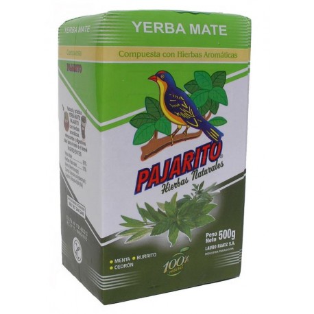 Yerba Mate Pajarito Cedron és Burito menta 500g