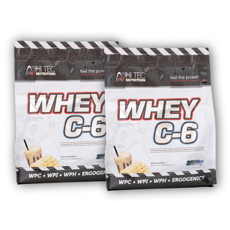 2x Whey C6 CFM 100% &lt;b&gt;savó&lt;/b&gt; fehérje 2250g - csokoládé