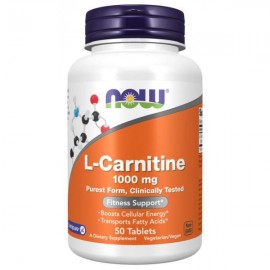 L-karnitin 1000 mg - NOW Foods, 50 tbl