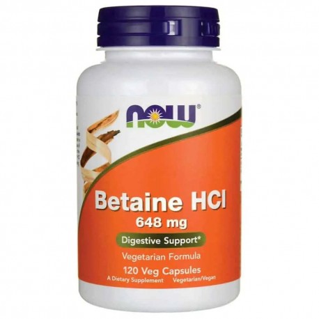 Now Foods Betaine HCL 648 mg 120 Növényi kapszula