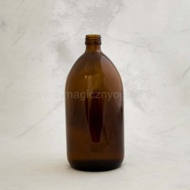 Barna üvegpalack - 1000 ml, belső átmérő 28 mm