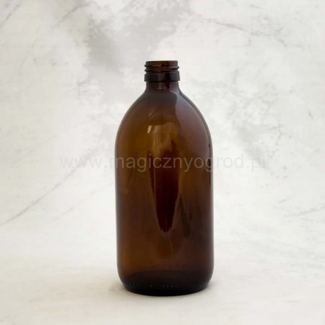 Barna üvegpalack - 500 ml, belső átmérő 28 mm