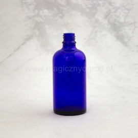 Kék üvegpalack - 100 ml, belső átmérő 18 mm