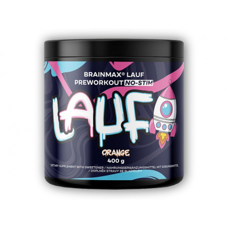 Lauf Preworkout koffeinmentes 400g - piros narancssárga